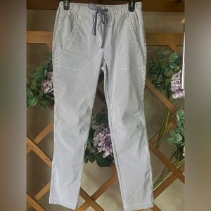 New Shinestar womens stripped white and blue elegant pants size M (fits small)